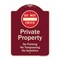 Signmission Designer Series-Private Property No Parking Trespassing Or Solicitors W/ Do, 24" x 18", BU-1824-9915 A-DES-BU-1824-9915 - alternate 1